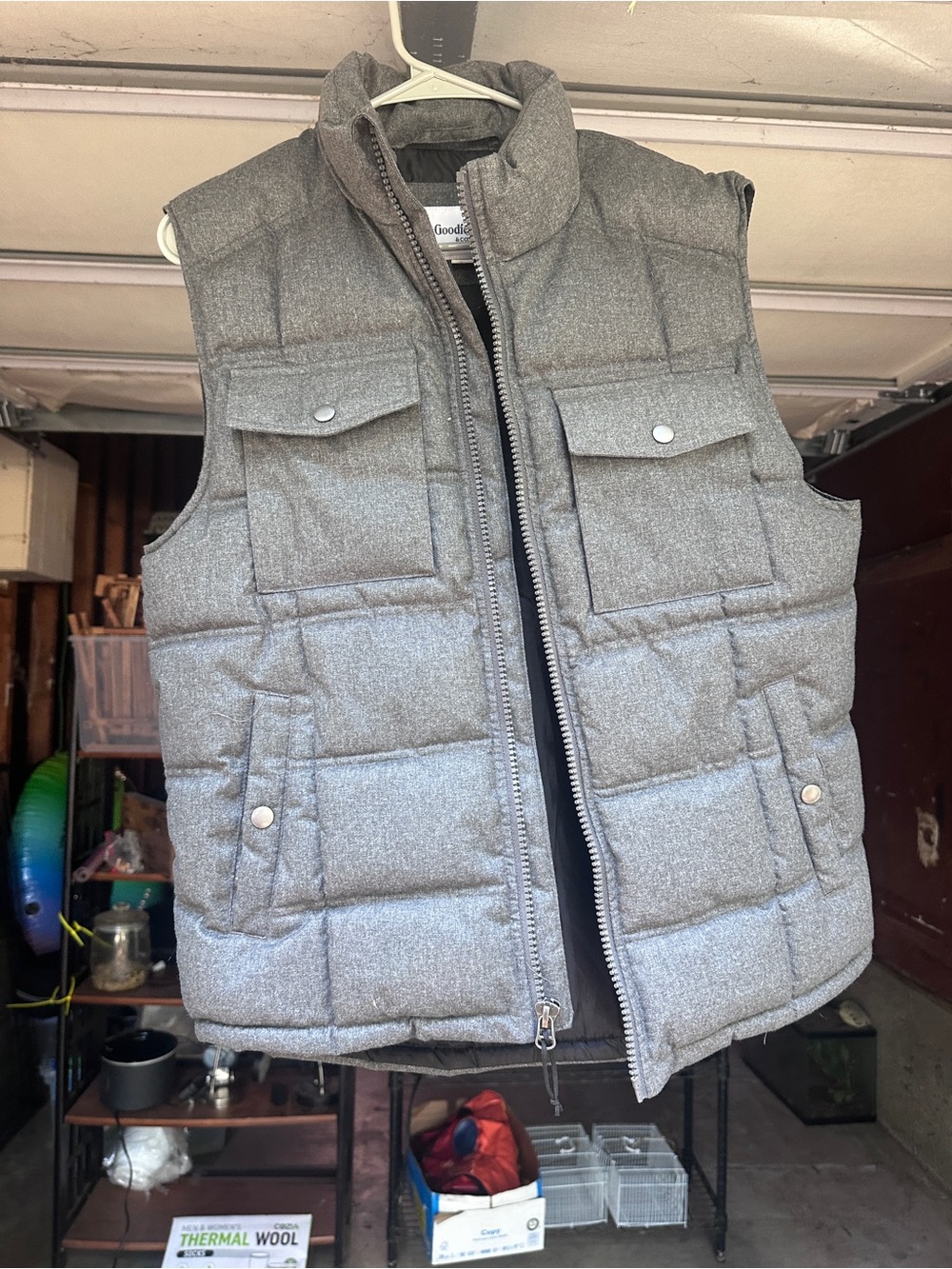 Goodfellow & Co Men's Heather Gray Quilted Puffer Vest